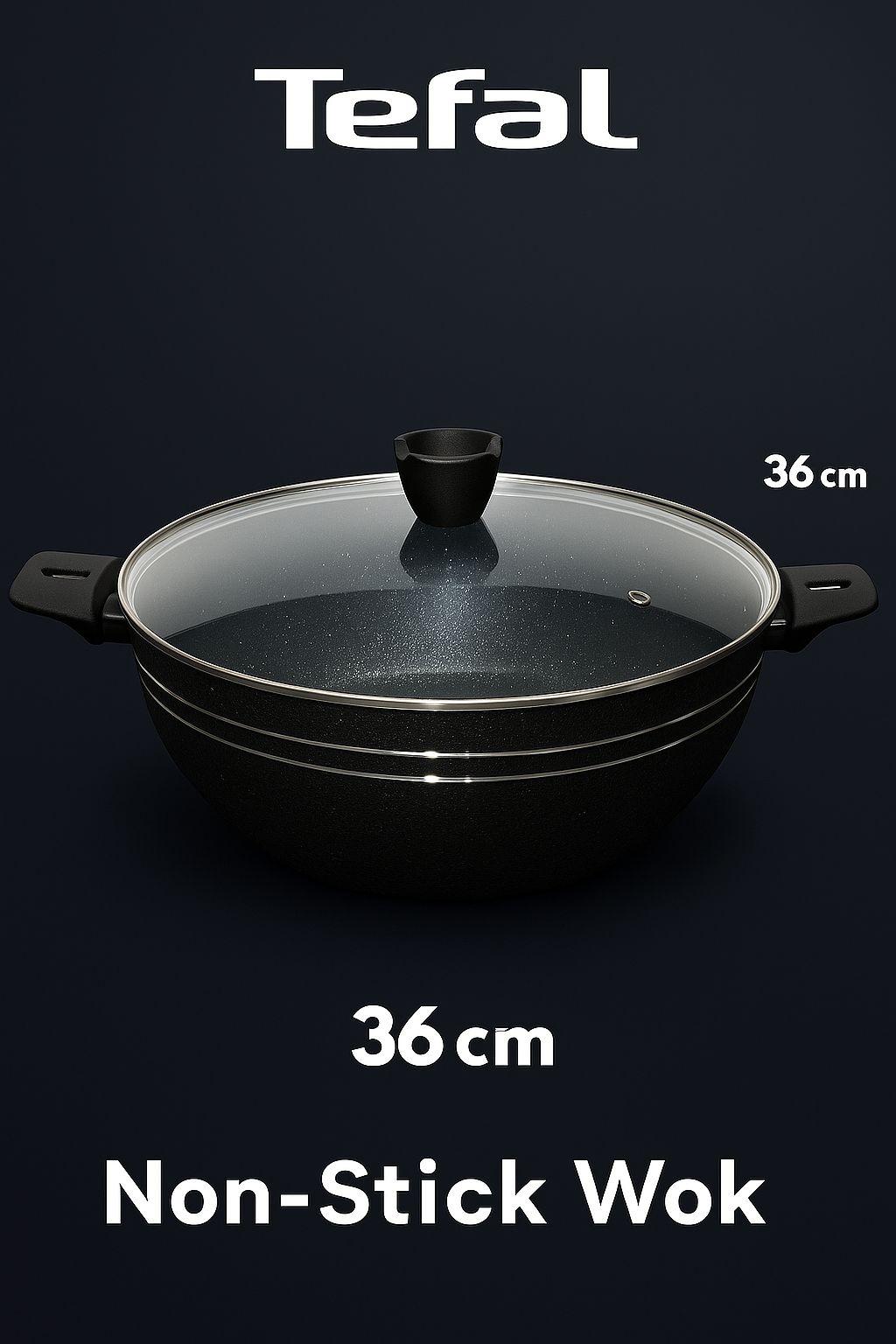 Branded Original Tefal Non-Stick Karahi Set in(2 clours Red & black)