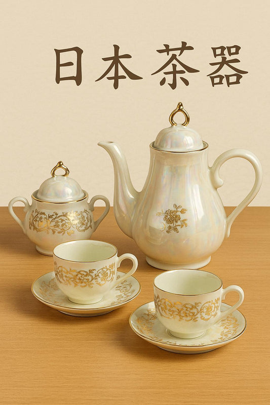 Golden Blossom Japanese Tea Set