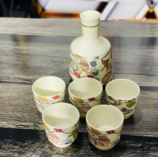 Traditional Japanese Sake 🍶Set | 1 Bottle + 6 Cups