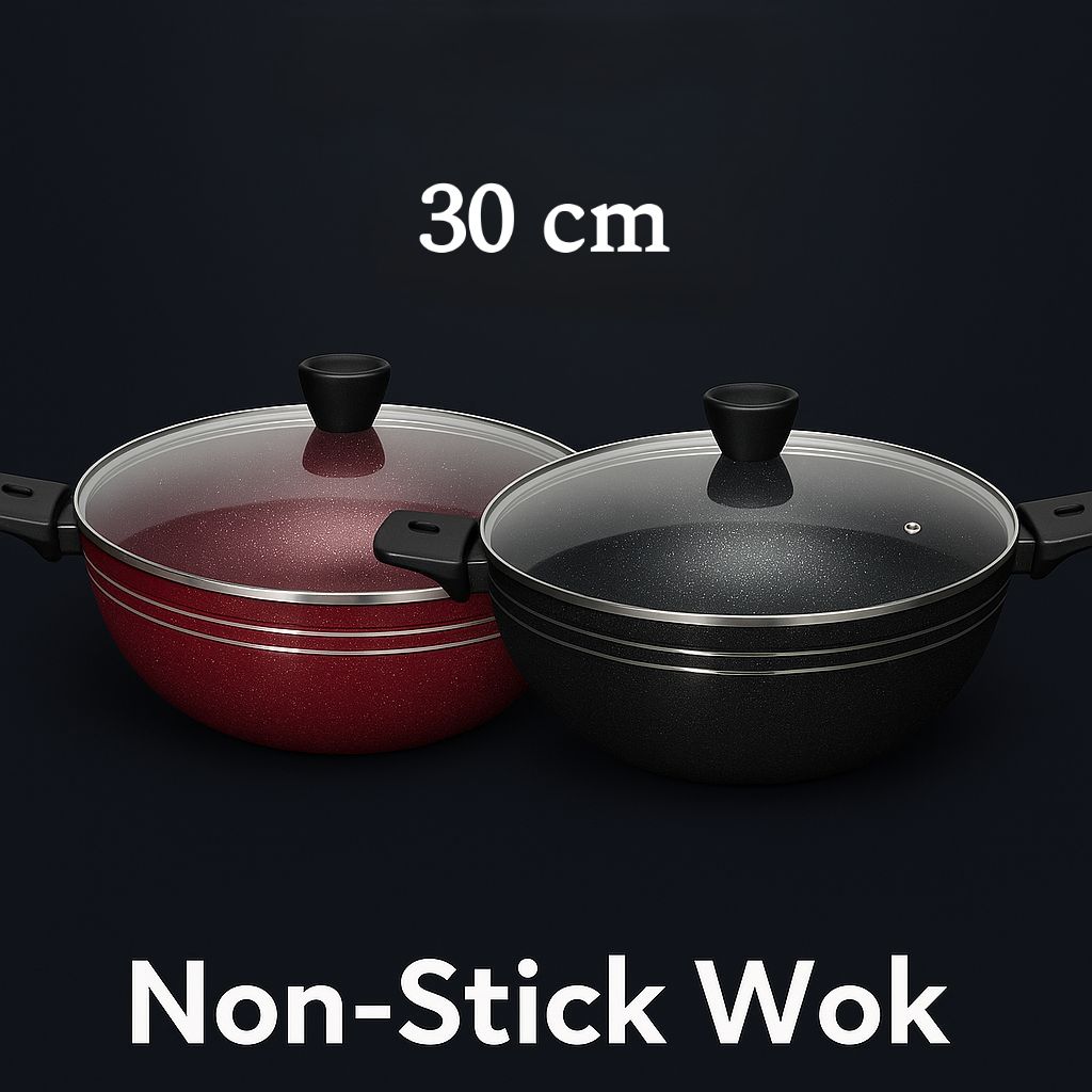 Tefal Non-Stick Cookware β 30cm (2 Colors: Red β€οΈ& Black π€) | Made in France π«π· | No.1 Brand