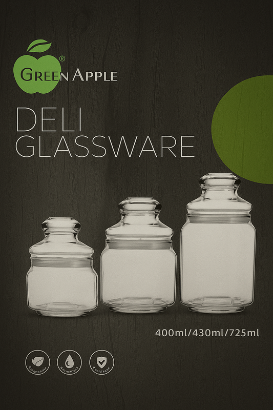 Green Apple 3-Piece Airtight Jar Set –