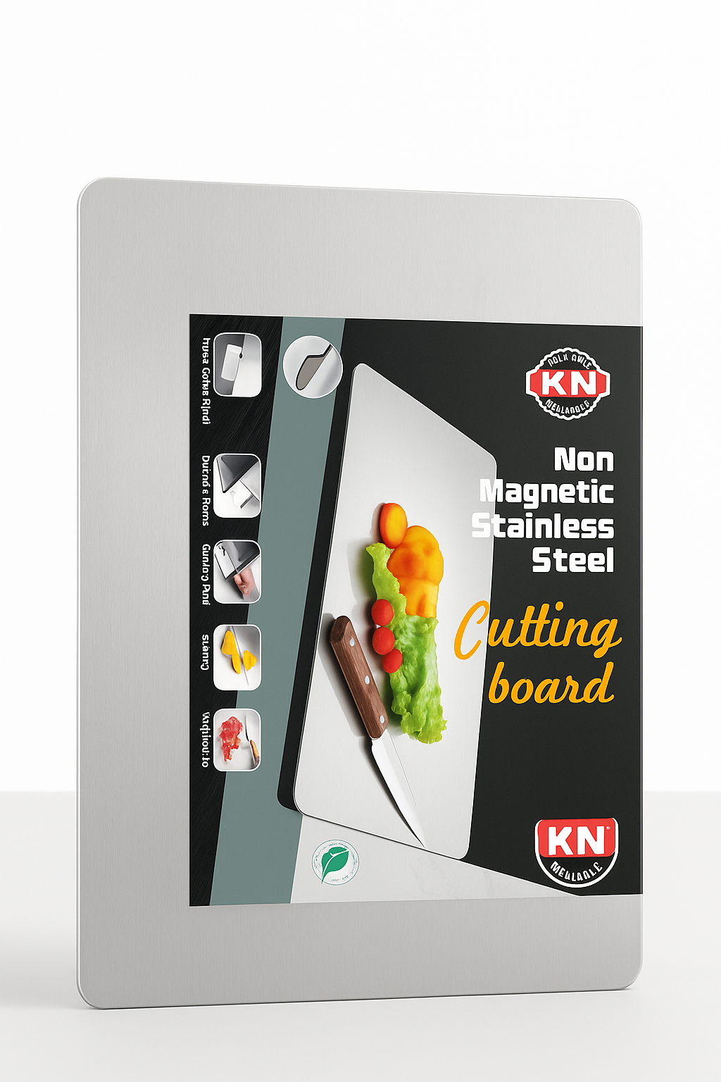 Premium Non-Magnetic Stainless Steel Cutting Board
