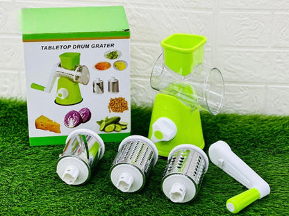 3-in-1 Tabletop Drum Grater & Vegetable Grinder