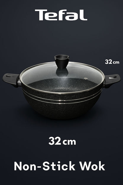 Branded Original Tefal Non-Stick Karahi Set in(2 clours Red & black)