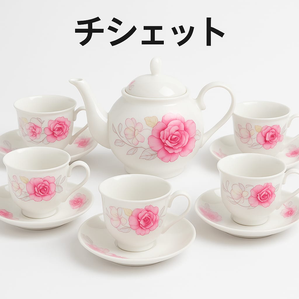 Elegant Japanese Porcelain Tea Set 😍– 6 Cups☕️-6 Saucers 🍽️& Kettle🫖 | Premium Gift Set😍