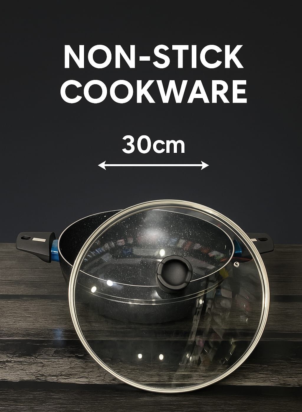 Tefal Non-Stick Cookware – 30cm (2 Colors: Red ❤️& Black 🖤) | Made in France 🇫🇷 | No.1 Brand