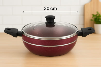 Tefal Non-Stick Cookware – 30cm (2 Colors: Red ❤️& Black 🖤) | Made in France 🇫🇷 | No.1 Brand