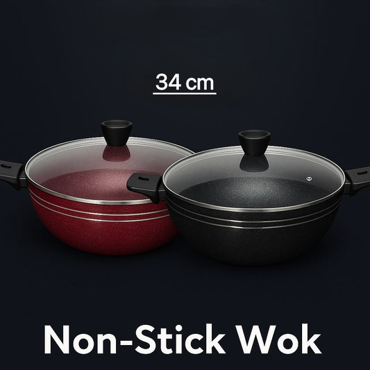 Tefal Non-Stick Cookware – 34cm (2 Colors: Red ❤️and black 🖤) | Made in France 🇫🇷 | No.1 Brand