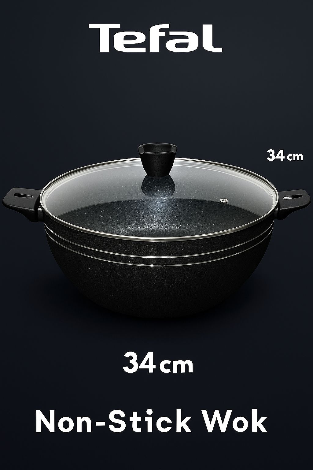 Tefal Non-Stick Cookware – 34cm (2 Colors: Red ❤️and black 🖤) | Made in France 🇫🇷 | No.1 Brand