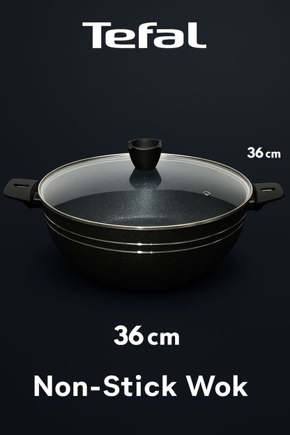 Tefal Non-Stick Cookware – 36cm (2 Colors: Red ❤️and black 🖤) | Made in France 🇫🇷 | No.1 Brand