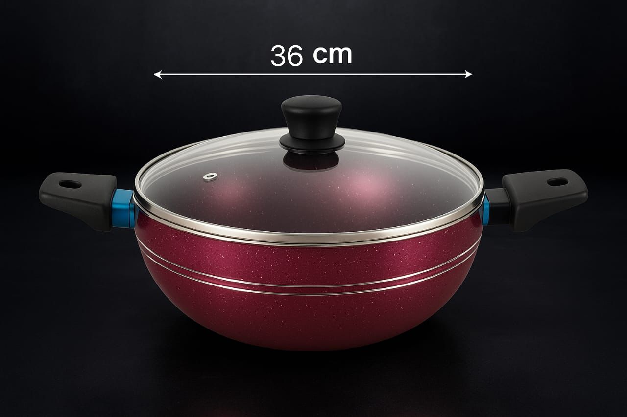 Tefal Non-Stick Cookware – 36cm (2 Colors: Red ❤️and black 🖤) | Made in France 🇫🇷 | No.1 Brand