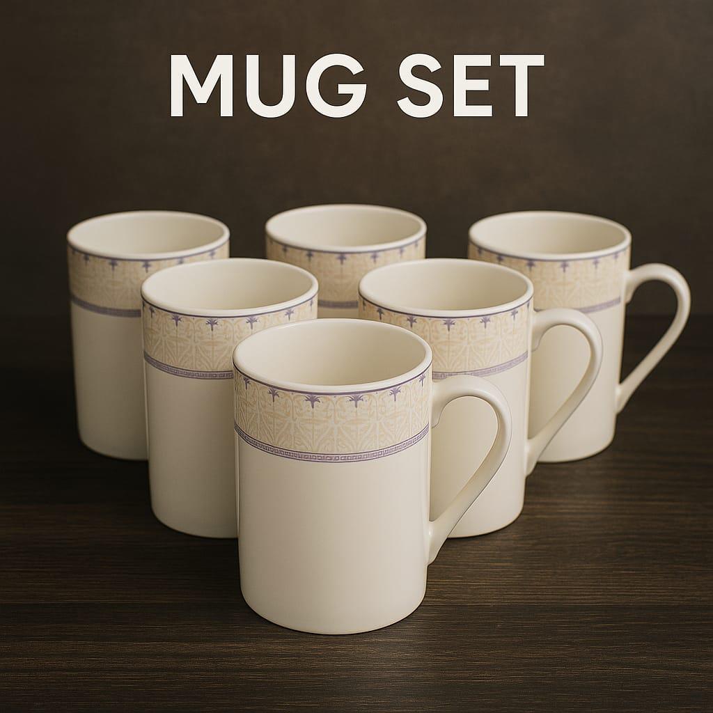 Premium Ceramic Mug Set 😍– 6 Pieces Made By Usa
