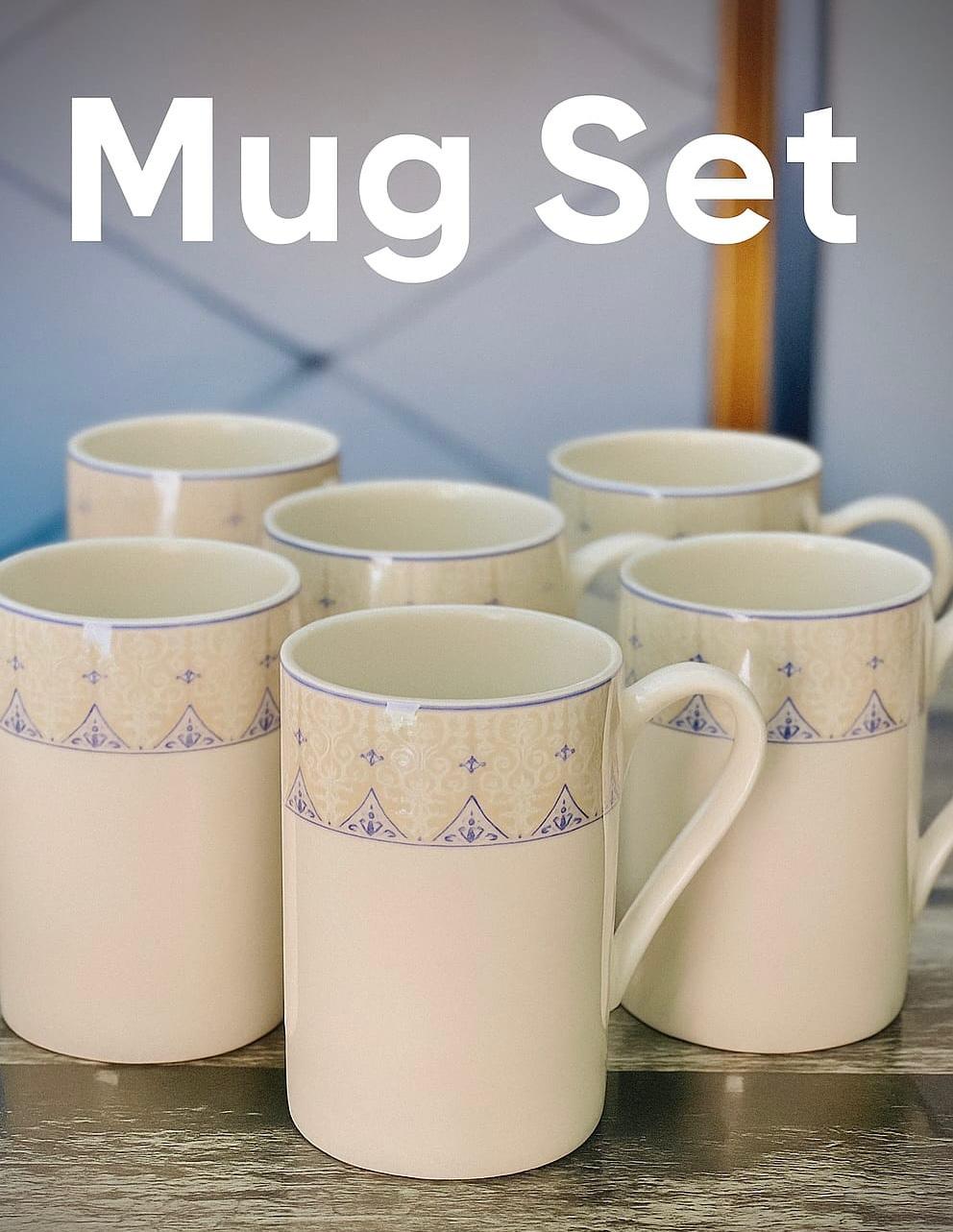 Premium Ceramic Mug Set 😍– 6 Pieces Made By Usa