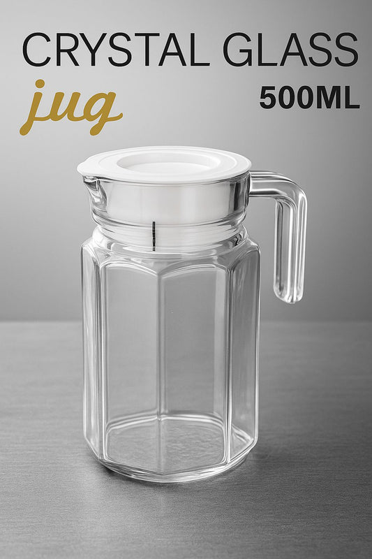 Premium Crystal Glass – Elegant Jago Panso Emal Design | Luxury Drinking Glass for Water, Juice & Beverages