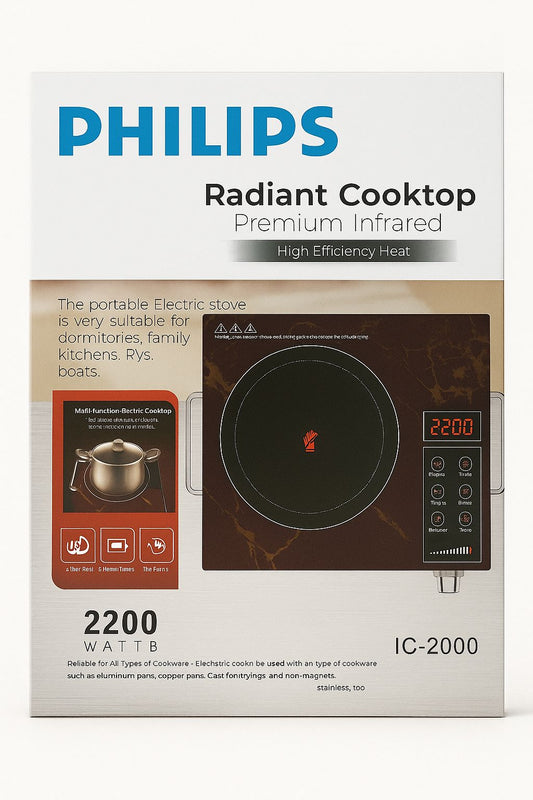 Flife’s Radiant Premium Infrared Electric Cooktop – 2200W | Portable & Energy Efficient Stove