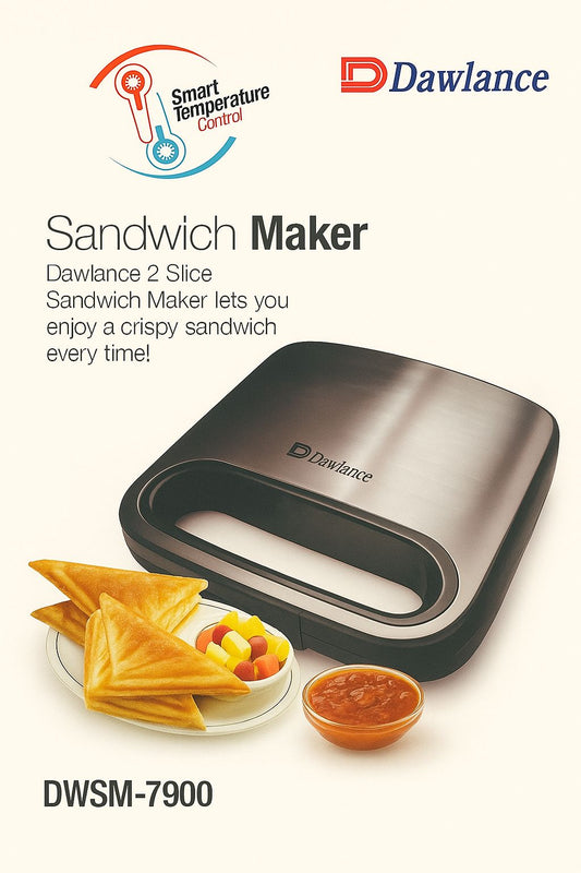 Dawlance 2-Slice Sandwich Maker – Non-Stick, Compact & Stylish